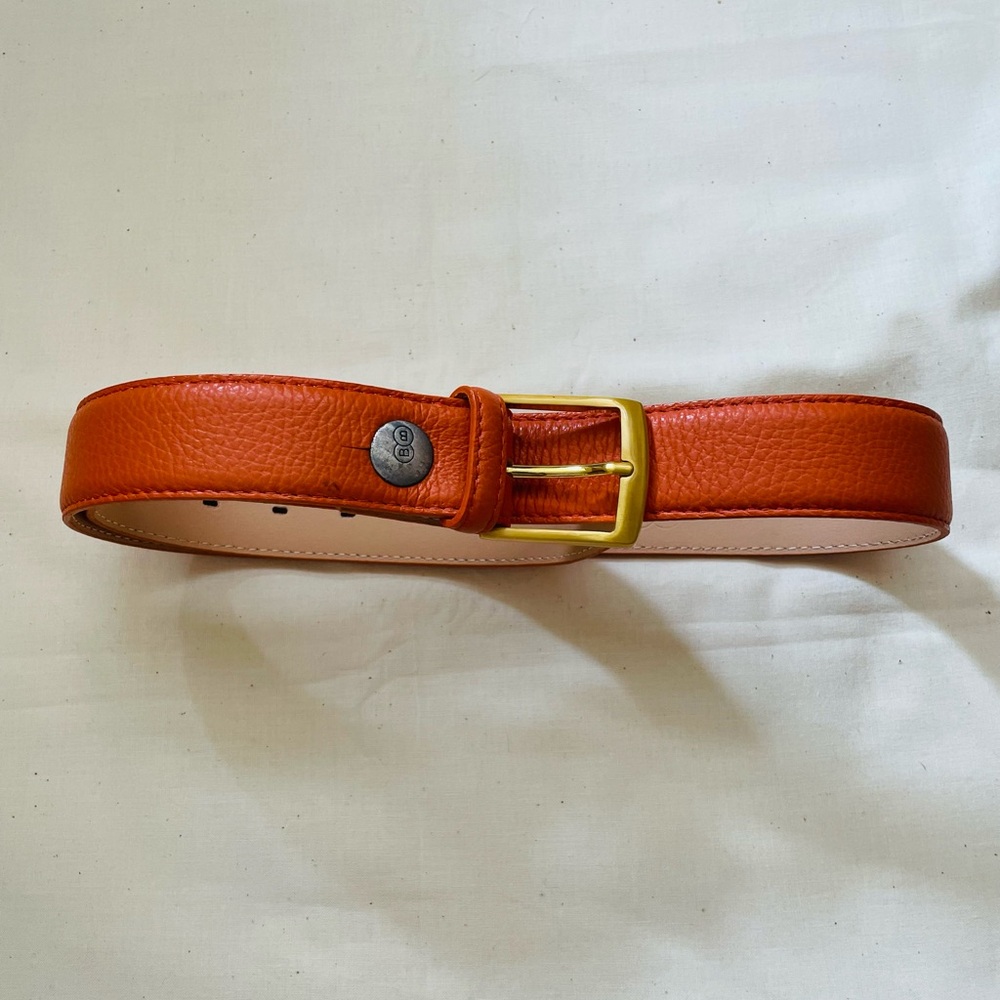 Orange Leather Belt